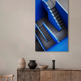 Stairway in Cool Blue Walldecoration Wandkraft