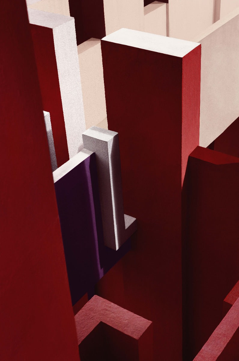 Crimson Maze Walldecoration Wandkraft 70x118 cm