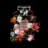 The Perfume Collection VI Walldecoration Wandkraft 100x100 cm Baklijst zwart