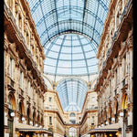 Galleria Vittorio Emanuele Milano Walldecoration Wandkraft 80x120 cm Paneellijst Zwart