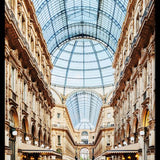 Galleria Vittorio Emanuele Milano Walldecoration Wandkraft 80x120 cm Paneellijst Zwart