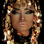 Queen of Gold Walldecoration Wandkraft 80x120 cm Paneellijst Zwart