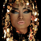 Queen of Gold Walldecoration Wandkraft 80x120 cm Paneellijst Zwart