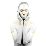 White Noise Walldecoration Wandkraft 100x100 cm Baklijst zwart