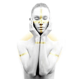 White Noise Walldecoration Wandkraft 100x100 cm Baklijst zwart