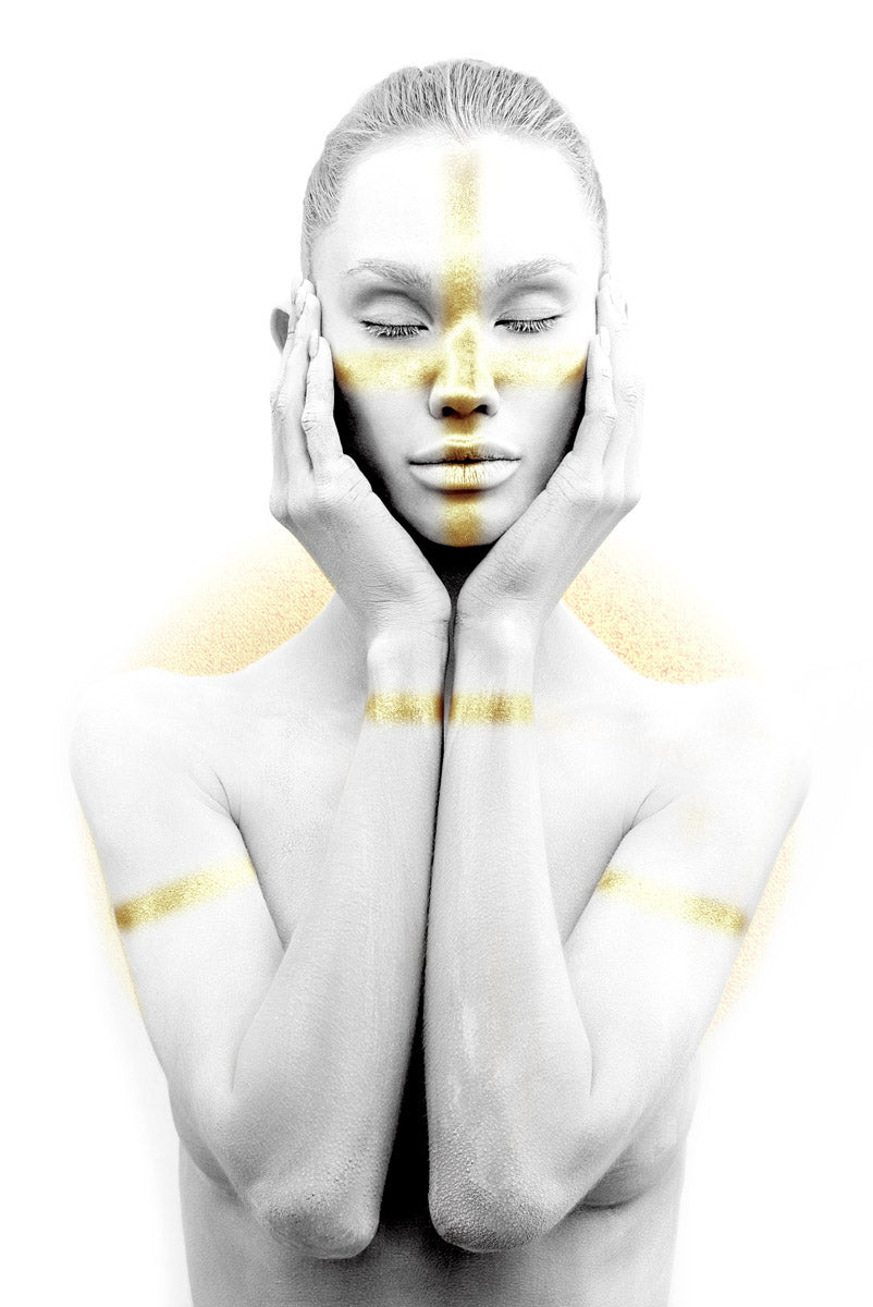 White Noise Walldecoration Wandkraft 80x120 cm Baklijst zwart