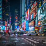 Time Square Walldecoration Wandkraft 120x80 cm Baklijst zwart