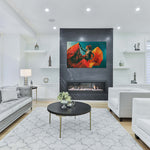 Orange Wave Walldecoration Wandkraft
