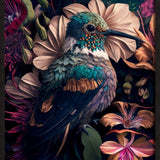 The Hummingbird Walldecoration Wandkraft 100x150 cm Baklijst zwart
