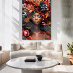 Flower Power Woman I Walldecoration Wandkraft