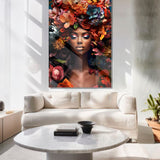 Flower Power Woman I Walldecoration Wandkraft