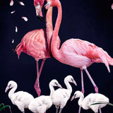 Flamingo Family Walldecoration Wandkraft 70x118 cm