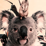 Koala and Meerkat Walldecoration Wandkraft 70x118 cm