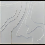 Waves Walldecoration Wandkraft 98x98 cm Houten baklijst zwart A