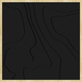 Waves Walldecoration Wandkraft 98x98 cm Houten baklijst blank B