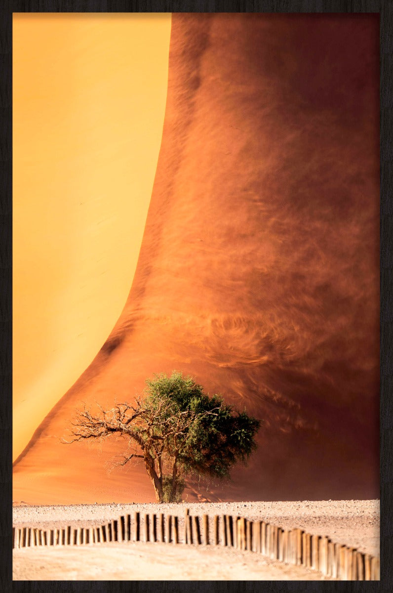 Desert Fury Walldecoration Wandkraft 70x118 cm Baklijst Zwart