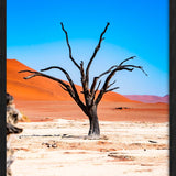 Weathered Tree Walldecoration Wandkraft 70x118 cm Baklijst Zwart