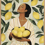 Citrus Serenity Walldecoration Wandkraft Akoestisch Vilt 80x120 cm Baklijst Blank