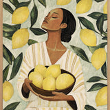 Citrus Serenity Walldecoration Wandkraft Akoestisch Vilt 80x120 cm Baklijst Blank