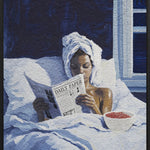 Morning Indulgence Walldecoration Wandkraft Structure Art 80x100 cm Baklijst Zwart