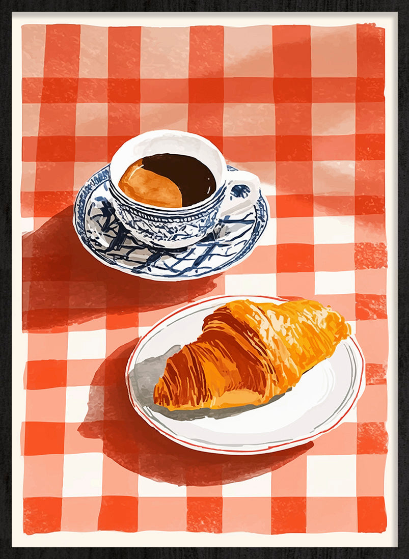 Coffee date Walldecoration Wandkraft 30x40 cm Lijst Zwart