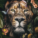 Lion Walldecoration Wandkraft 70x118 cm