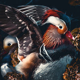 Mandarin Ducks Walldecoration Wandkraft 70x118 cm