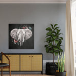 Elephant with Flowers Walldecoration Wandkraft