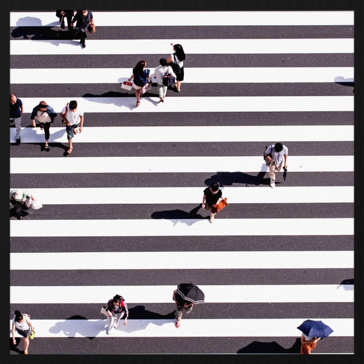 Rhythm of the City 025 Walldecoration Wandkraft 74x74 cm
