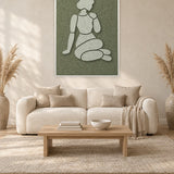 Shoulder Rest Fern viltpaneel met witte baklijst aan de wand in een Scandinavisch interieur