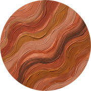 Terra Vein, rundes Kunstwerk auf Dibond von Wandkraft, Organic Shapes