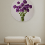 Allium Mist ronde wanddecoratie in modern interieur