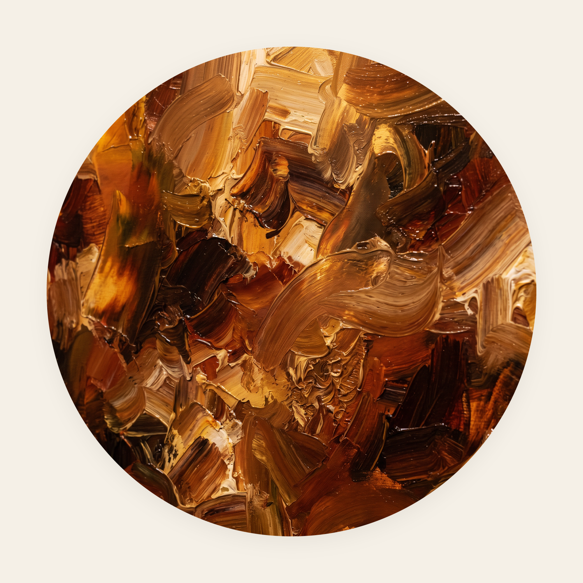 Amber Atelier rond schilderij