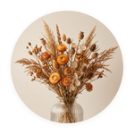 Amber Stillness ronde dibond wanddecoratie Wandkraft