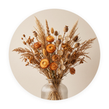 Amber Stillness ronde dibond wanddecoratie Wandkraft