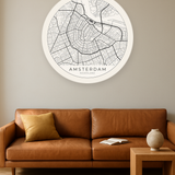 Amsterdam stadskaart in interieur