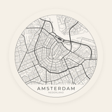 Amsterdam stadskaart rond