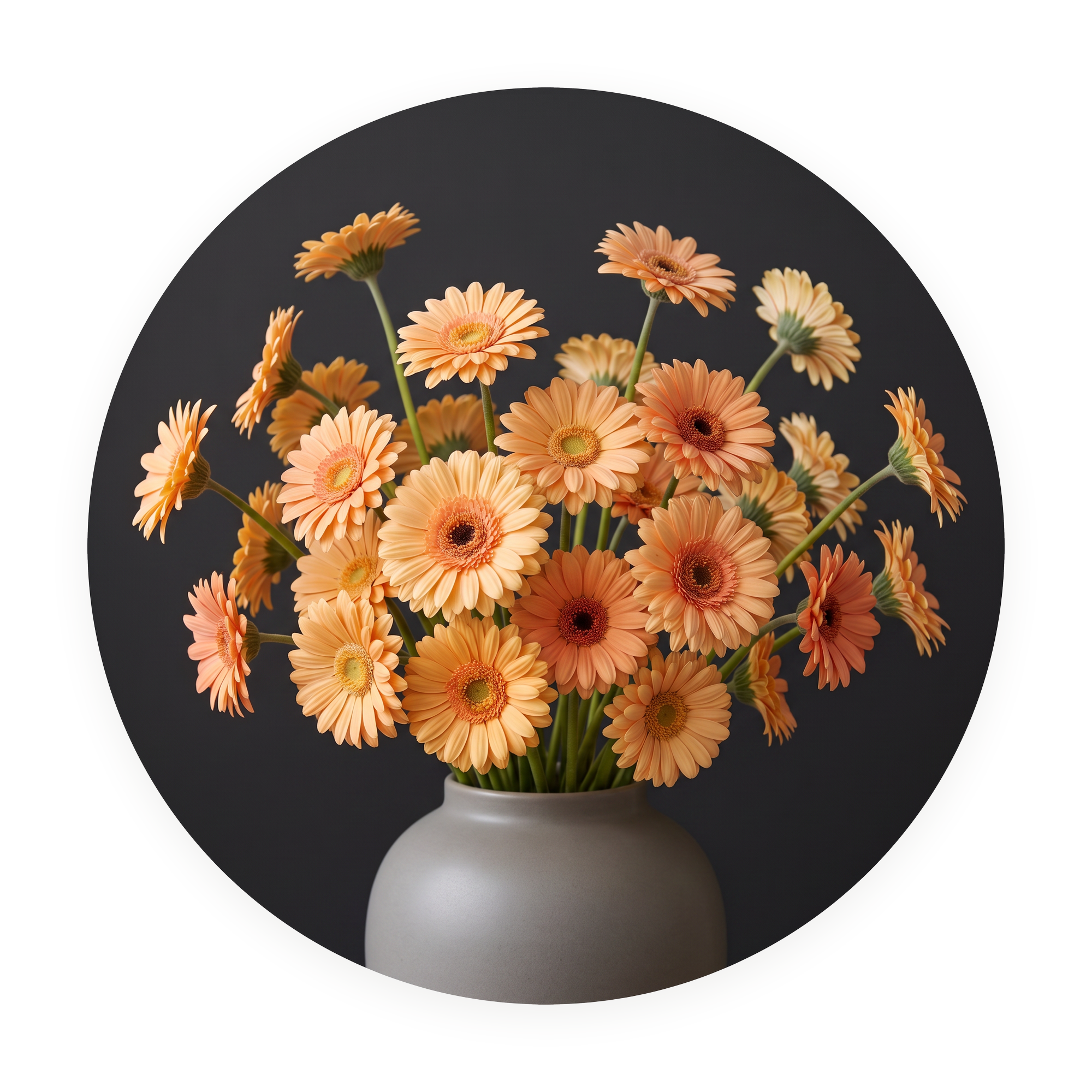 Apricot Reverie ronde dibond wanddecoratie Wandkraft