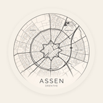 Assen stadskaart rond