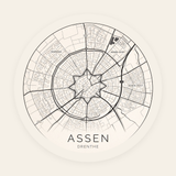 Assen stadskaart rond