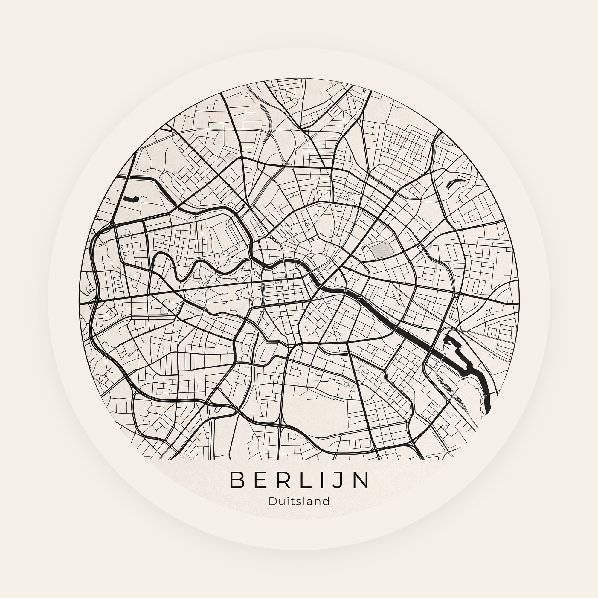 Berlijn stadskaart rond