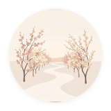 Blossom Path rond schilderij