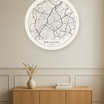 Brussel stadskaart in interieur