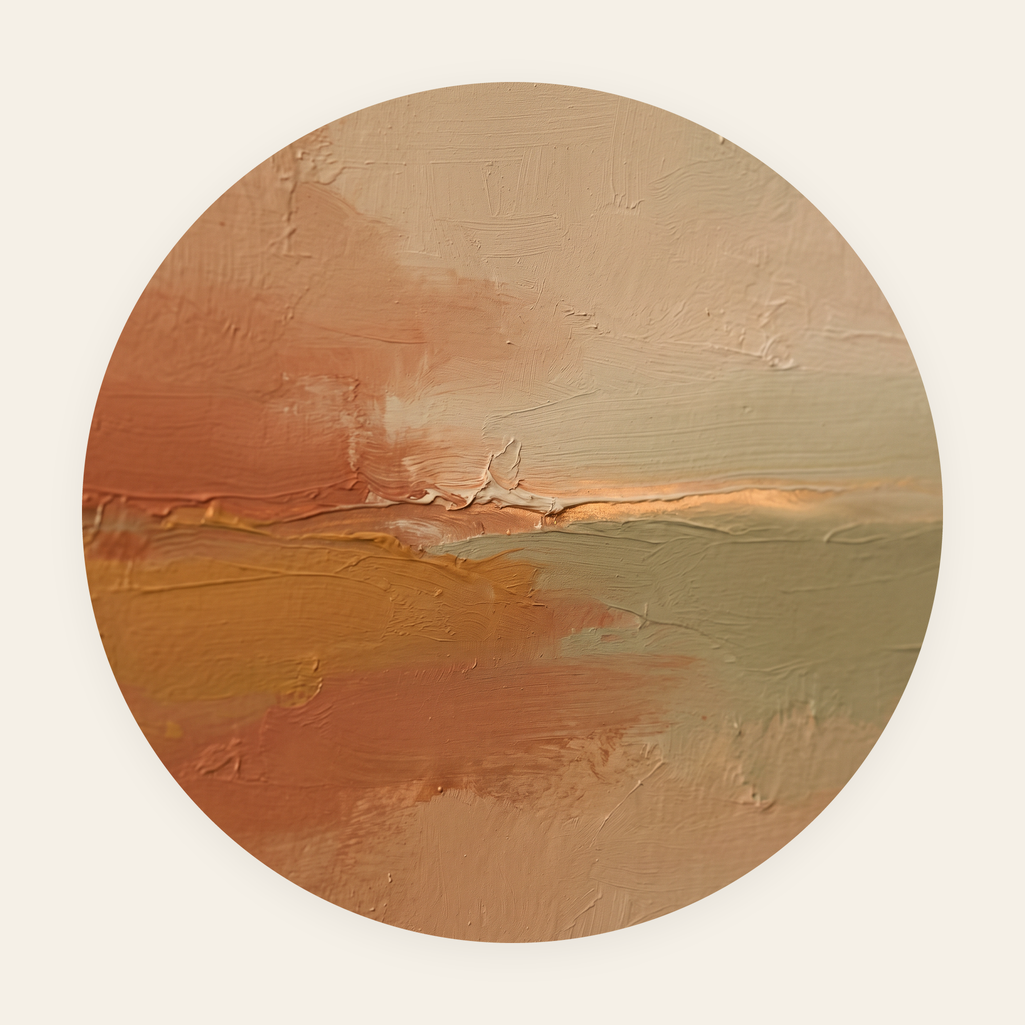 Clay Horizon rond schilderij