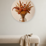 Copper Harvest ronde wanddecoratie in modern interieur
