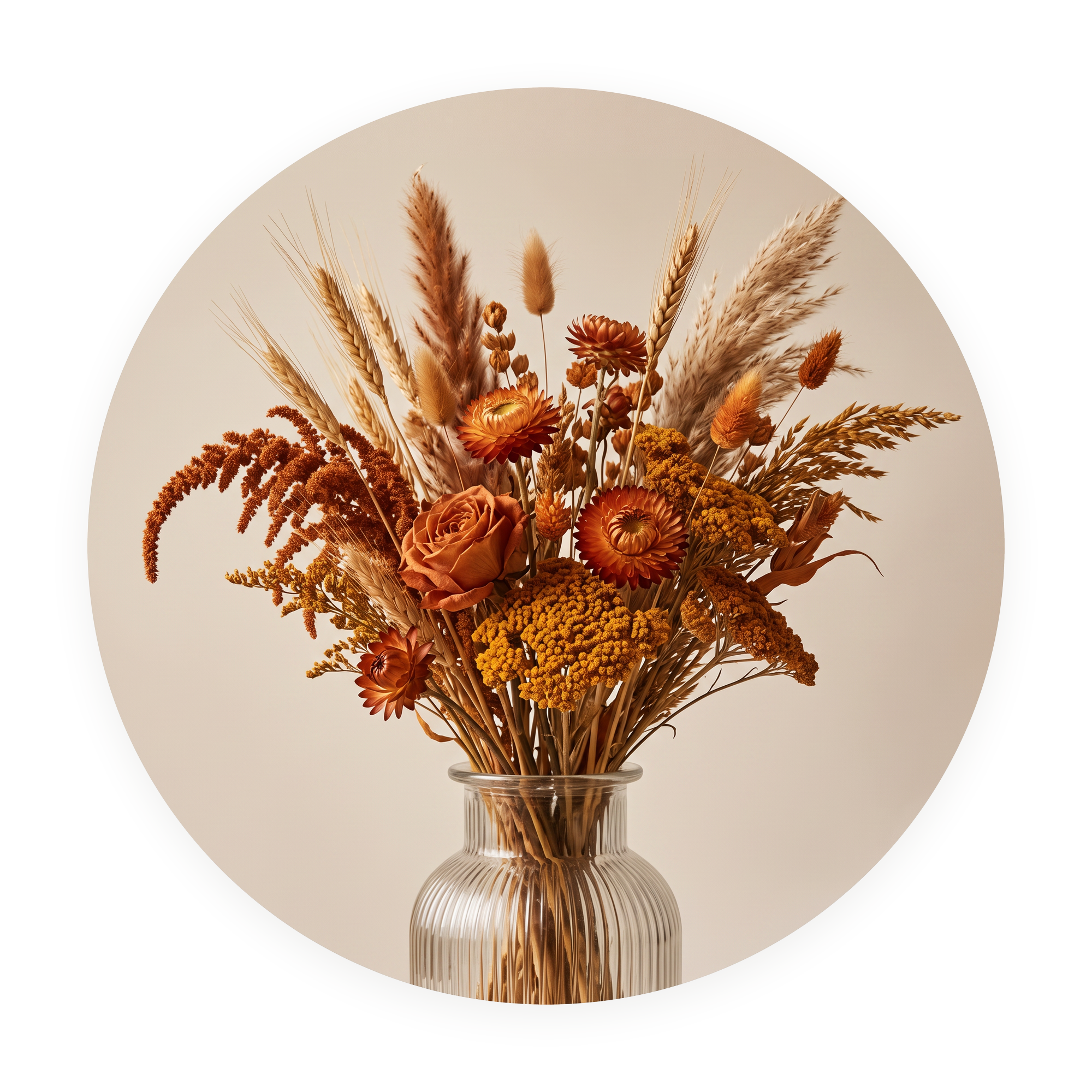 Copper Harvest ronde dibond wanddecoratie Wandkraft