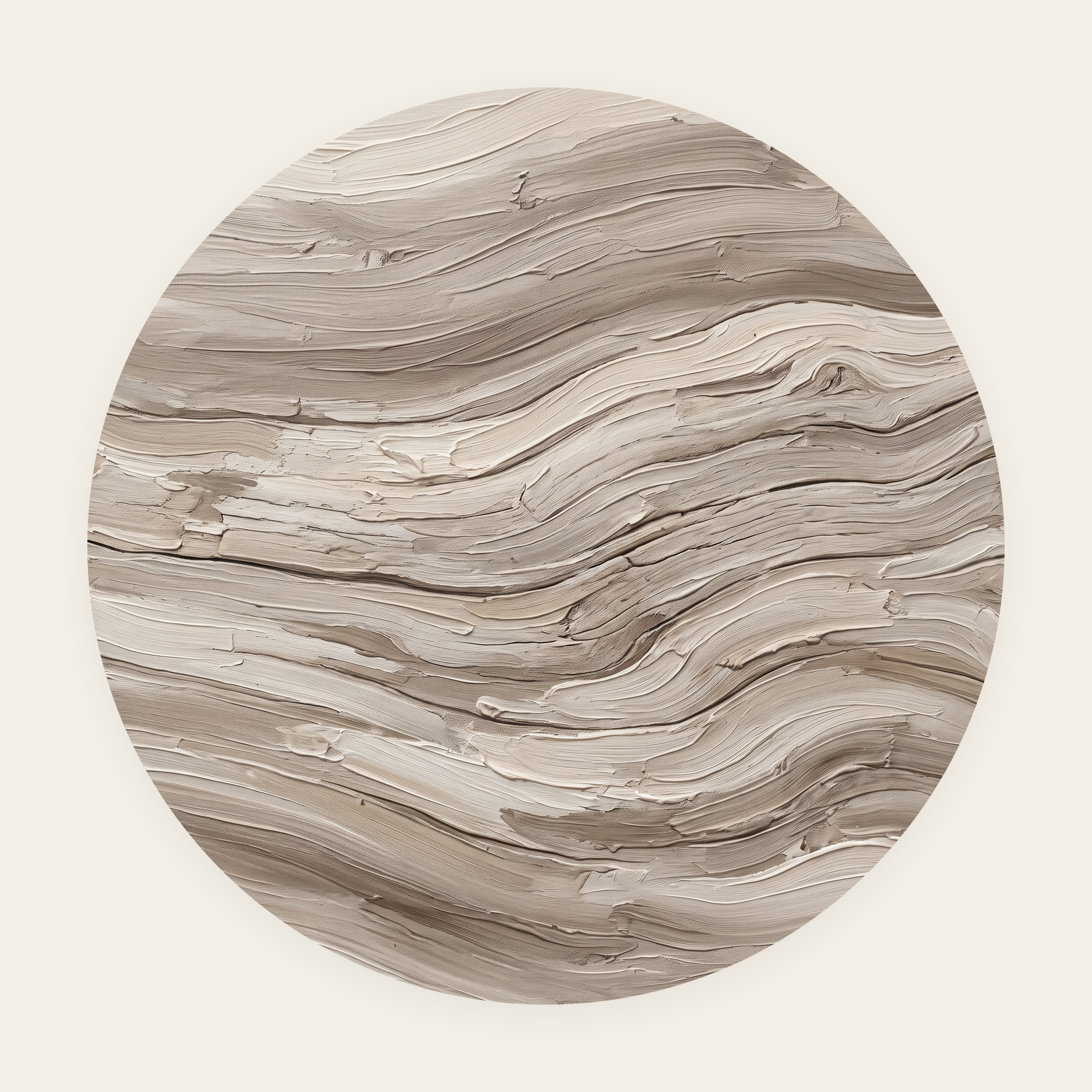 Driftwood Hush rond schilderij