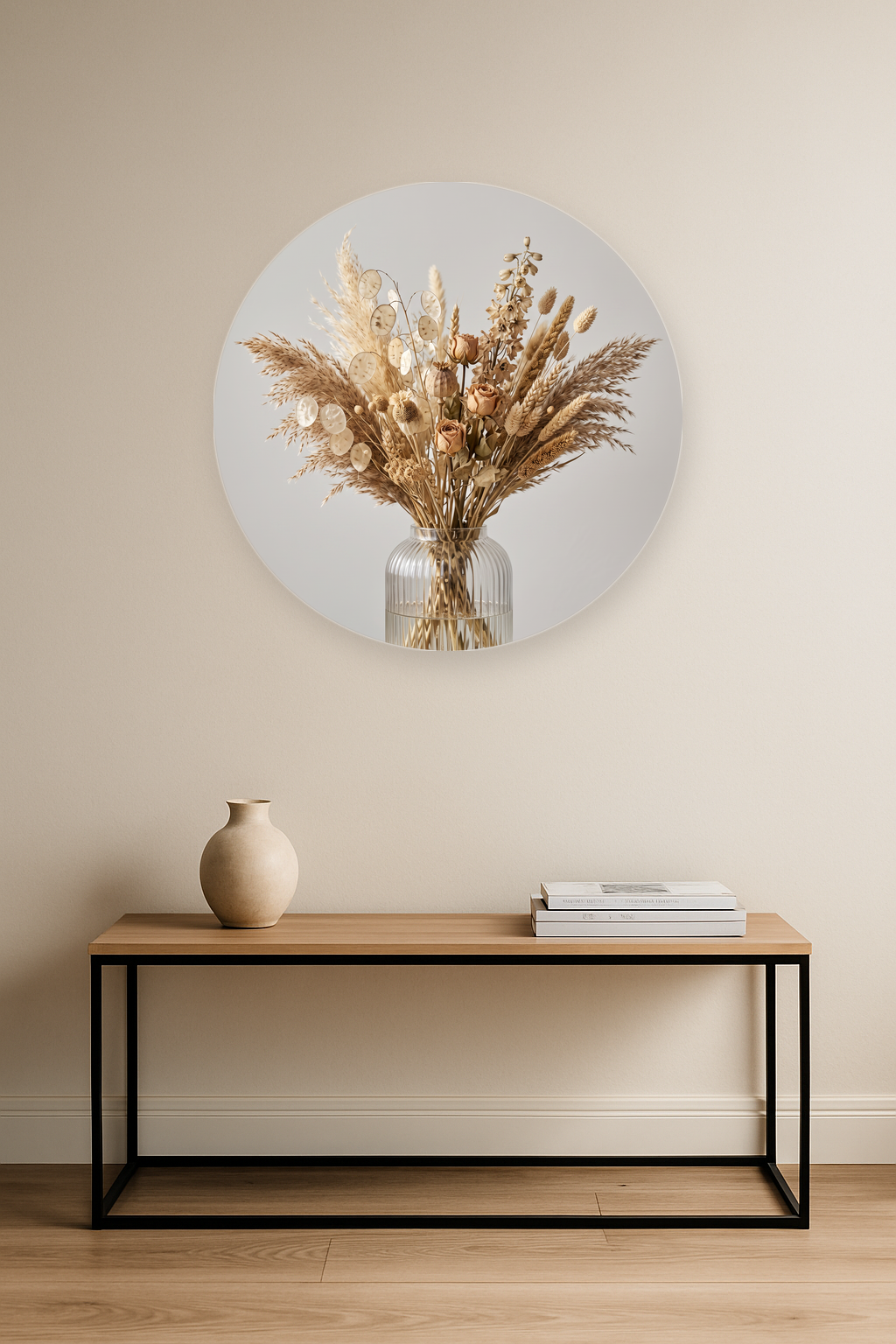 Dune Bouquet ronde wanddecoratie in modern interieur