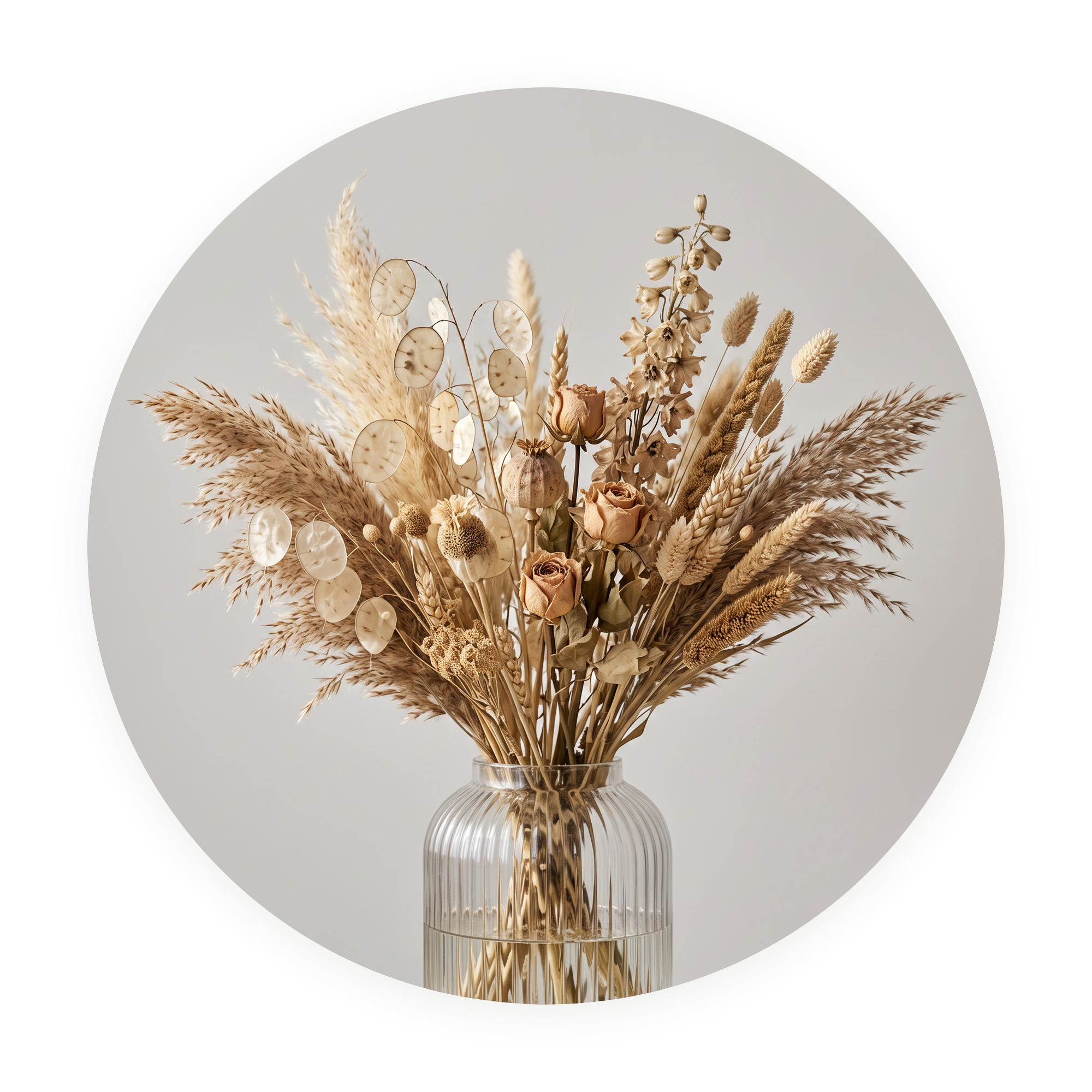 Dune Bouquet ronde dibond wanddecoratie Wandkraft