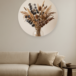 Earthen Bouquet ronde wanddecoratie in modern interieur